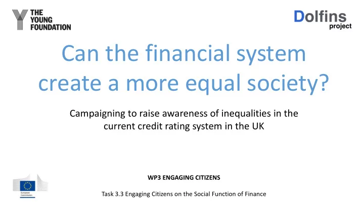 can the financial system