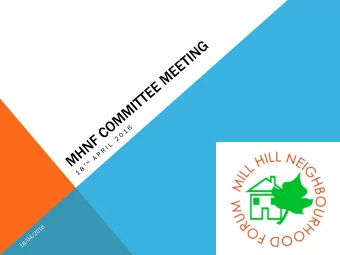 1  AGENDA  Intr  troductio  ductions  ns &amp; Apologies  es  Busi  siness  ness Survey  y Results