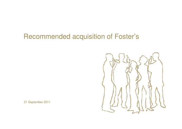 recommended acquisition of foster s