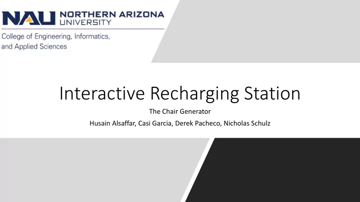 interactive recharging station