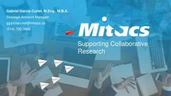 Supporting Collaborative  Research  Mission: Support innovation      Computer science
