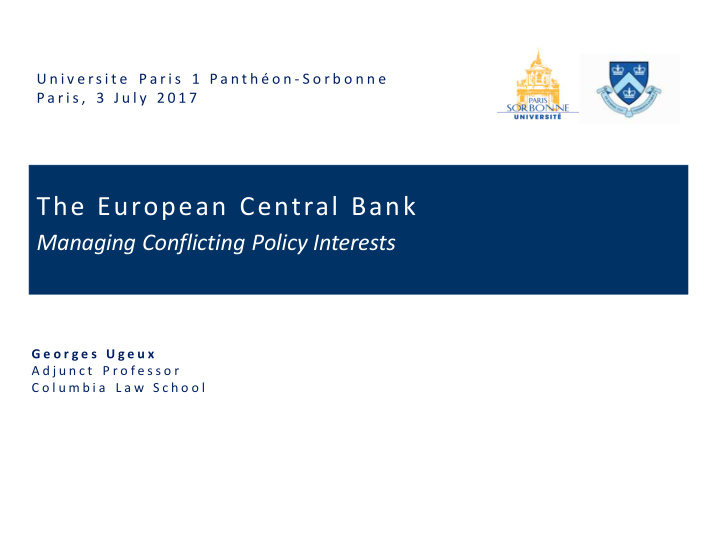 the european central bank