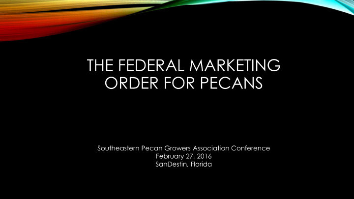 the federal marketing
