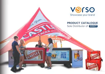 PRODUCT CATALOGUE  Sole Distributor of  versopub.com  versopub.com  versopub.com  versopub.com