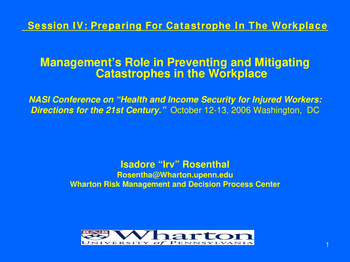 management s role in preventing and mitigating