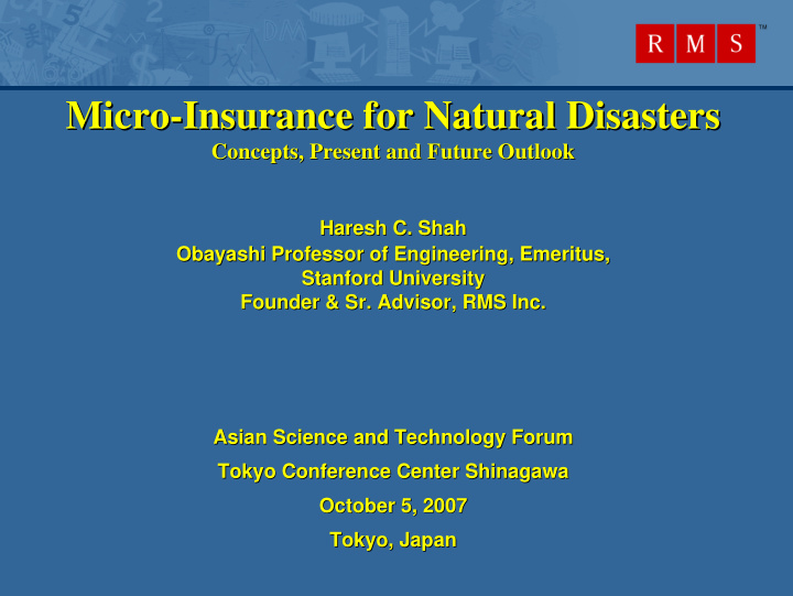 micro insurance for natural disasters insurance for
