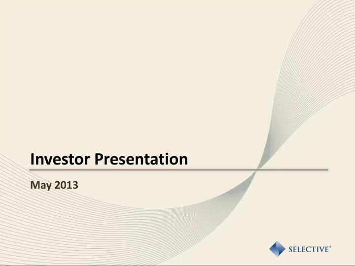 investor presentation