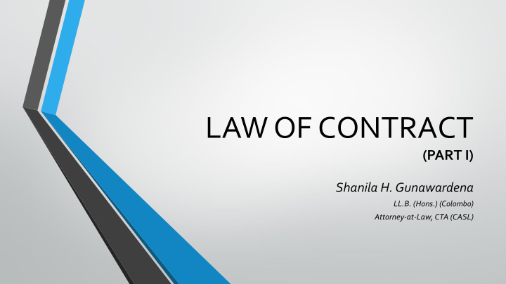 law of contract