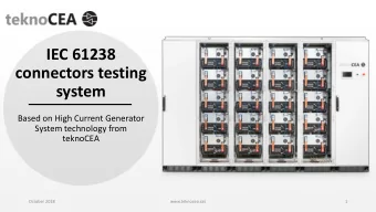 IEC 61238  connectors testing  system  Based on High Current Generator  System technology from