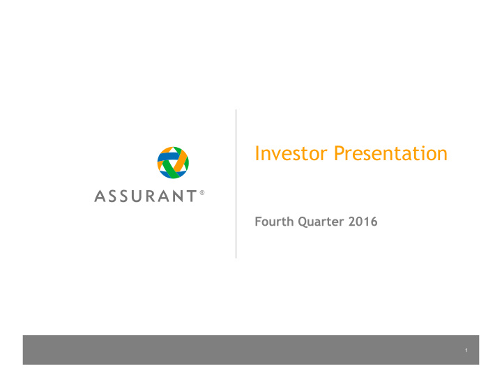 investor presentation