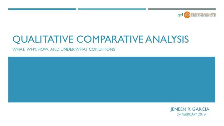 qualitative comparative analysis