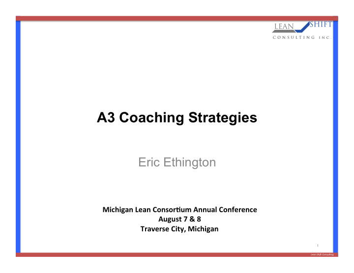 a3 coaching strategies
