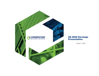 2Q 2020 Earnings  Presentation  August 11, 2020  Disclaimers  Forward-Looking Statements  Certain