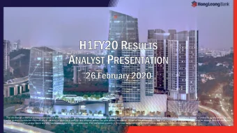 The information contained in this presentation is strictly confidential for information of the