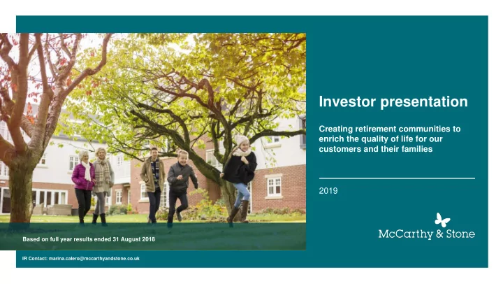 investor presentation