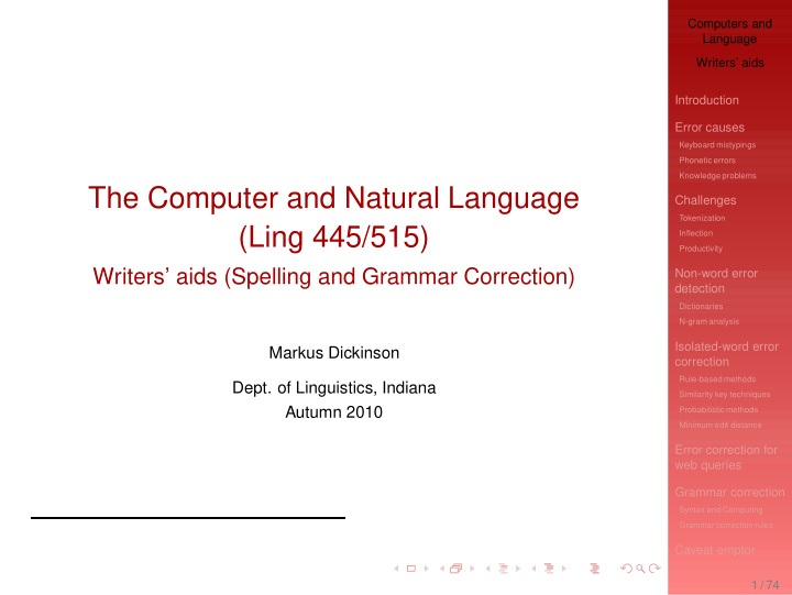 the computer and natural language
