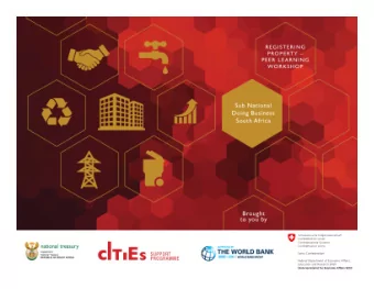 International Experience in Registering Property Reform  Gavin Adlington  August 24, 2016  Contents