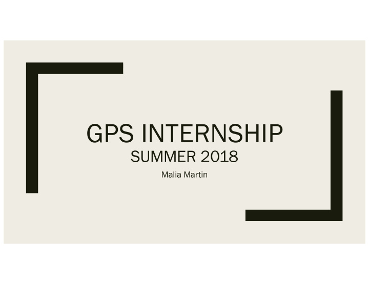 gps internship