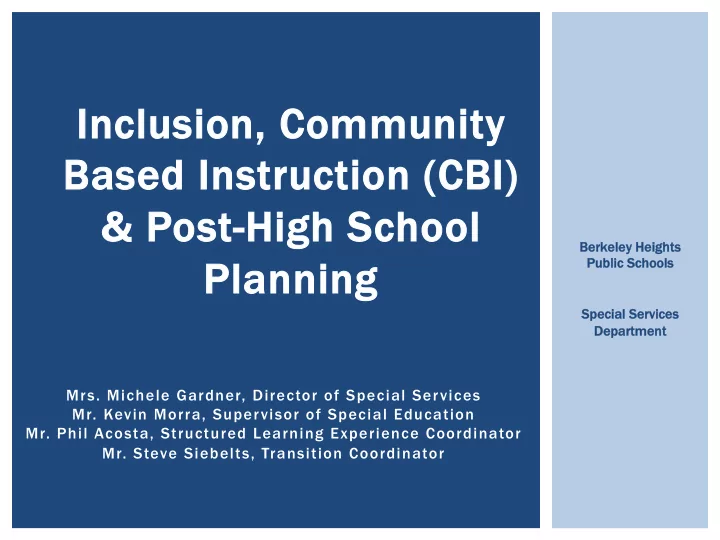 inclus inclusion c ion com ommunit unity y ba based sed i