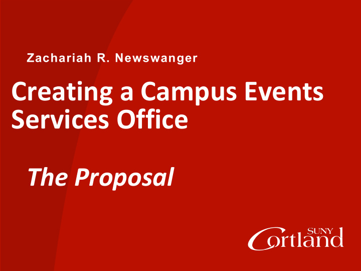 creating a campus events services office