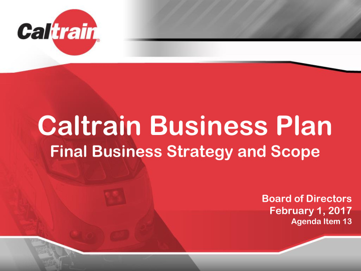 caltrain business plan