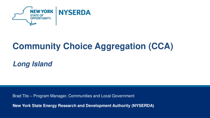 community choice aggregation cca