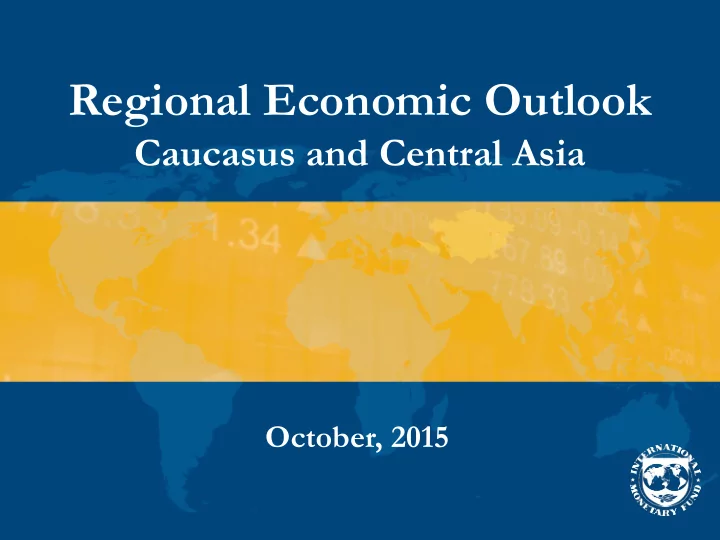 regional economic outlook