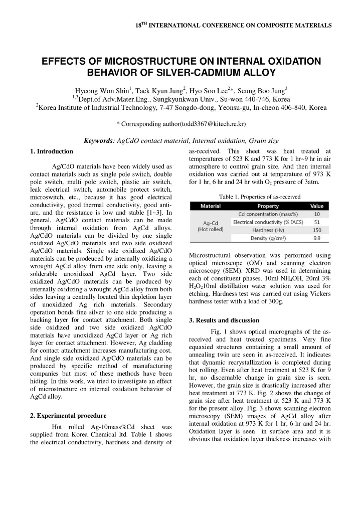 effects of microstructure on internal oxidation behavior