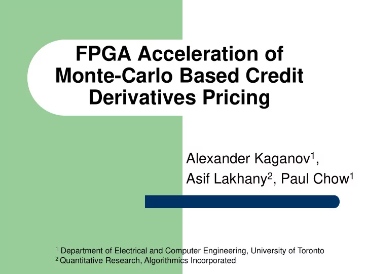 monte carlo based credit