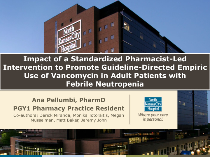 impact of a standardized pharmacist led intervention to