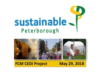 FCM CEDI Project  May 29, 2018  FCM CEDI  Community Economic Development Initiative    Is the