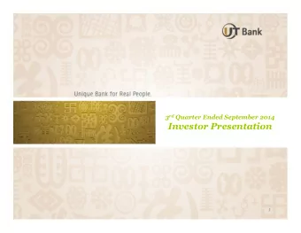 Investor Presentation  1  Presentation Outline  Page  01  Introduction of Speakers  3  02