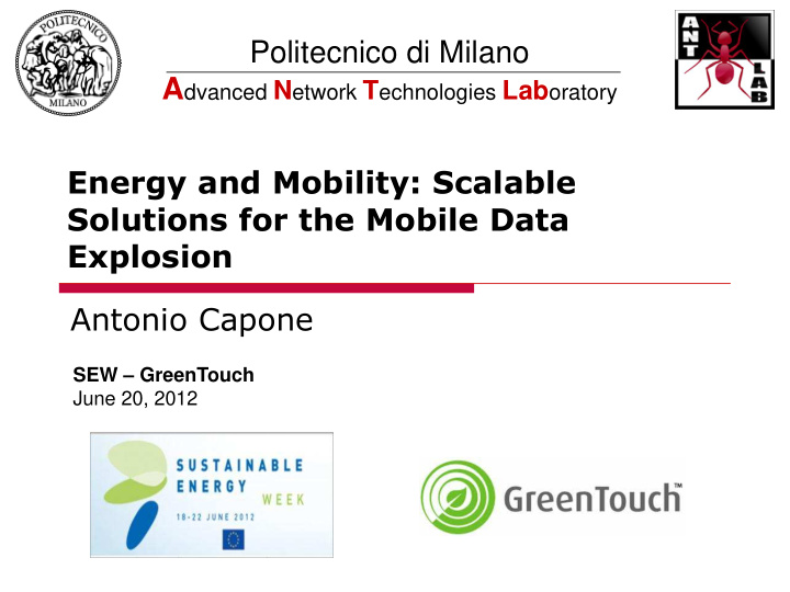 energy and mobility scalable