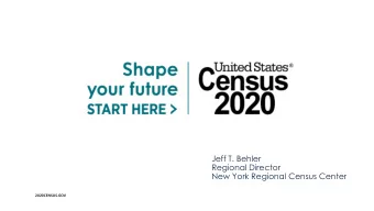New York Regional Census Center  2020CENSUS.GOV  U.S. Census Bureau  Largest statistical agency in