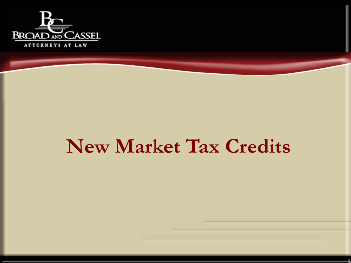 new market tax credits new market tax credits