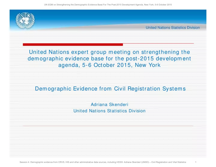 united nations expert group meeting on strengthening the