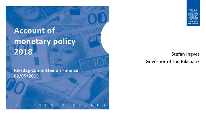 account of monetary policy 2018