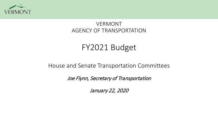 fy2021 budget