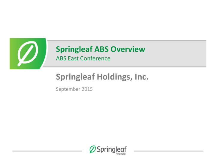 springleaf holdings inc