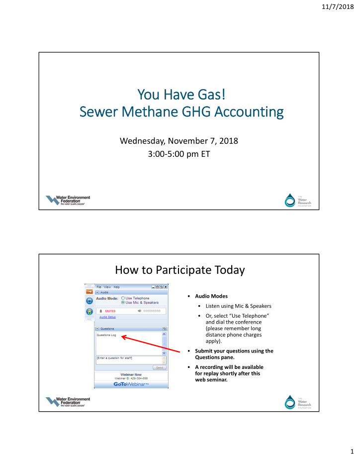 you have gas sewer methane ghg accounting
