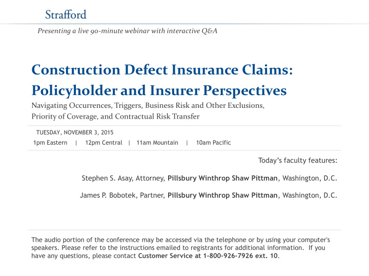policyholder and insurer perspectives