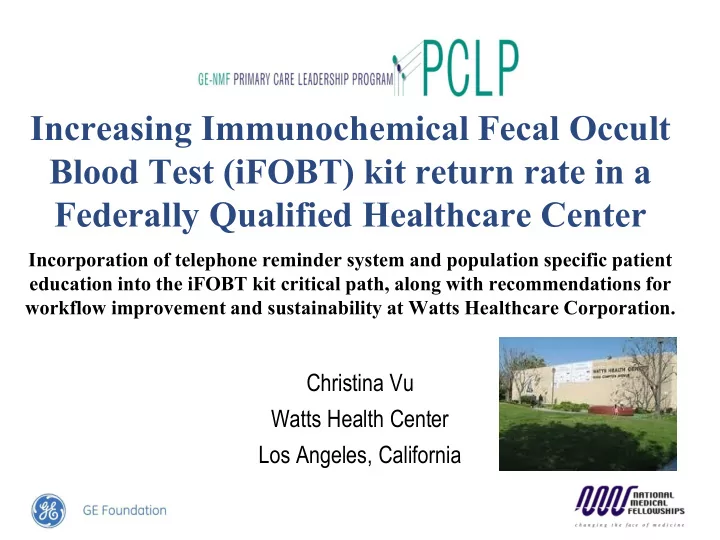 federally qualified healthcare center