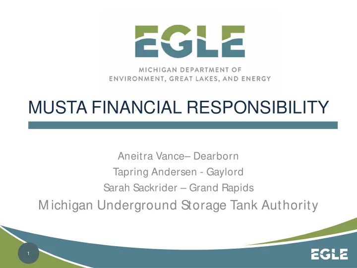 musta financial responsibility