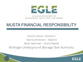 MUSTA FINANCIAL RESPONSIBILITY  Aneitra Vance Dearborn  Tapring Andersen - Gaylord  Sarah