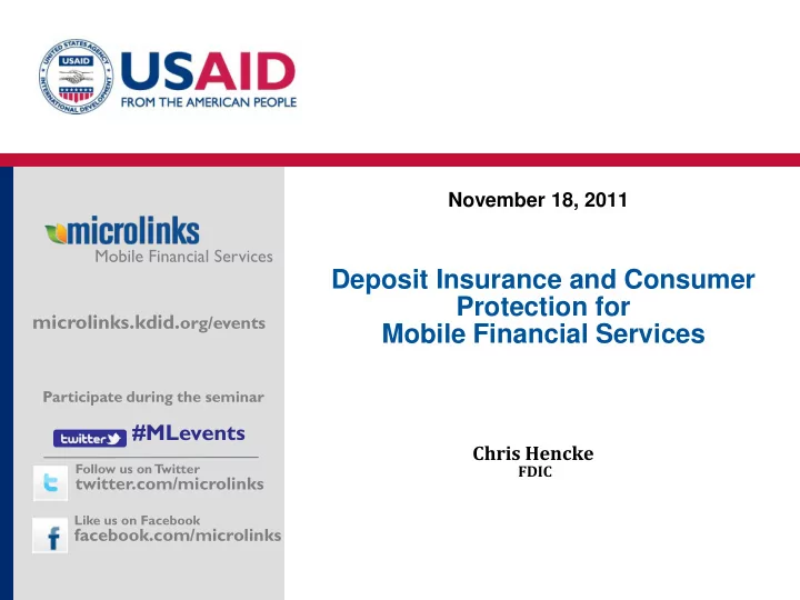 deposit insurance and consumer protection for