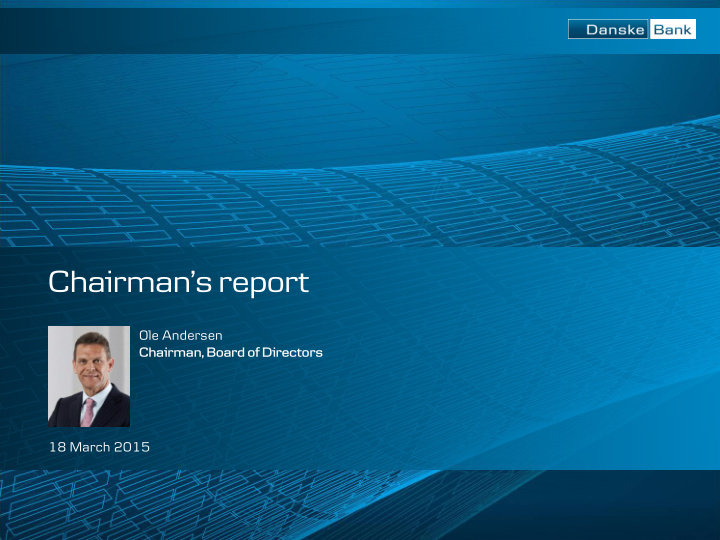 chairman s report