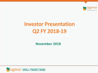Q2 FY 2018-19  November 2018  2  Disclaimer  This presentation is confidential and may not be