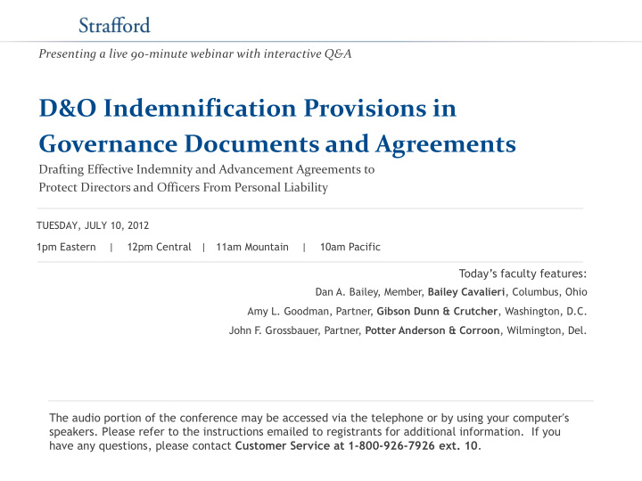 governance documents and agreements