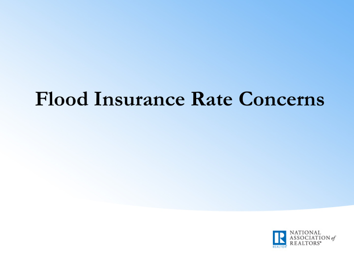 flood insurance rate concerns background on nfip