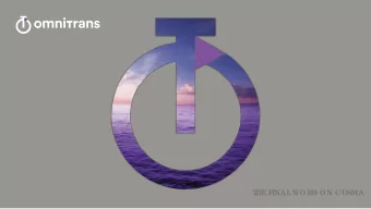 T  HE  F  INAL  WORD ON CUSMA  2  T  HE  F  INAL  WORD ON CUSMA    We lc ome  &amp; Intr  oduc